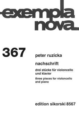 Peter Ruzicka: Nachschrift