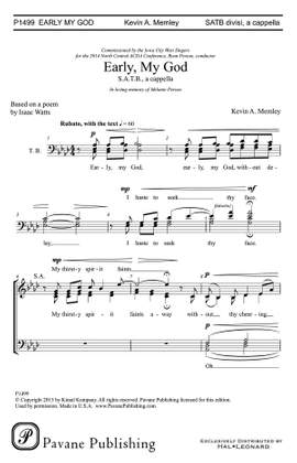 Kevin A. Memley: Early, My God
