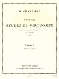 Henri Chavanne: 25 Etudes de Virtuosite Vol. 2-Etudes 14 a 25