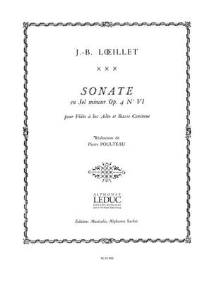 Jean-Baptiste Loeillet: Sonata G Minor Op 4 No 6