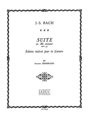 Johann Sebastian Bach: Suite En Mi Mineur Bwv 996