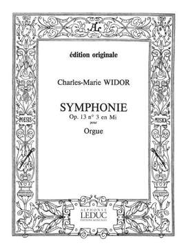 Charles-Marie Widor: Symphonie 3 Opus 13