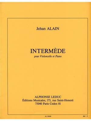 Jehan Alain: Intermede Cello & Piano Book