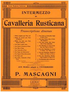 Pietro Mascagni: Mascagni Cavalleria Rusticana Intermezzo Piano
