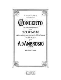 Alfredo d'Ambrosio: Concerto en Si mineur pour Violon et Piano