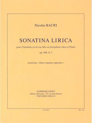 Nicolas Bacri: Sonatina Lirica Op. 108 No. 1