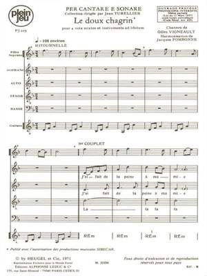 Gilles Vigneault: Fombonne Per Cantare e Sonare PJ 205 Le Doux