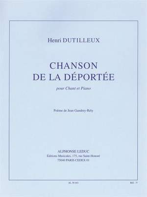Henri Dutilleux: Chanson De La Deportee