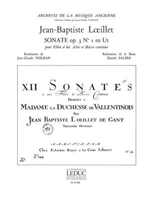 Jean-Baptiste Loeillet: Sonata In C Op 3 No 1 Treble Recorder & BC