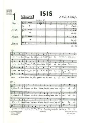 Jean-Baptiste Lully: Isissoli et 2 Choeurs Mixtes Sans Accompagnement