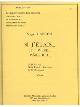 Serge Lancen: Si J'Etais -N031 Berlioz/N032