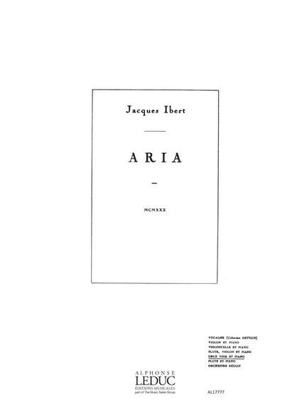Jacques Ibert: Aria