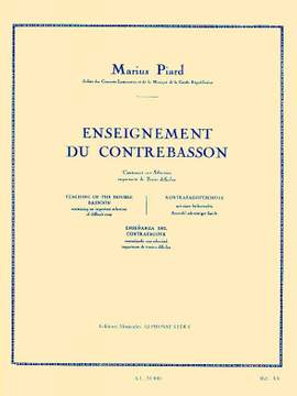 Piard Marius: Enseignement Du Contrebasson