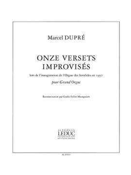 Dupre: 11 Versets Improvises