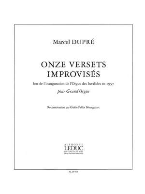 Dupre: 11 Versets Improvises