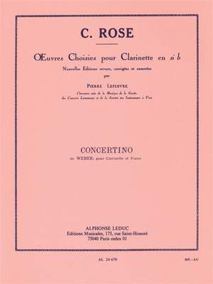 Carl Maria von Weber: Concertino Op 26