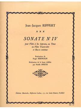 Jean-Jacques Rippert: Rippert Bernolin Sonate No.4 Descant Recorder & BC