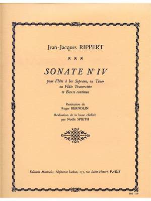 Jean-Jacques Rippert: Rippert Bernolin Sonate No.4 Descant Recorder & BC