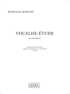 Bohuslav Martinu: Vocalise Etude N0112