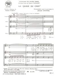Robert Marcy: Chansons De Notre Temps-La Queue Du Chat 4 Part