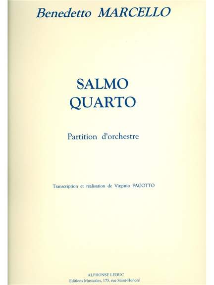 Benedetto Marcello: Salmo Quarto Solo