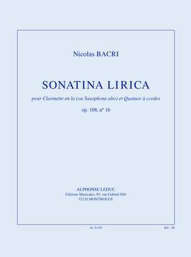 Nicolas Bacri: Sonatina Lirica Op.108 No1b