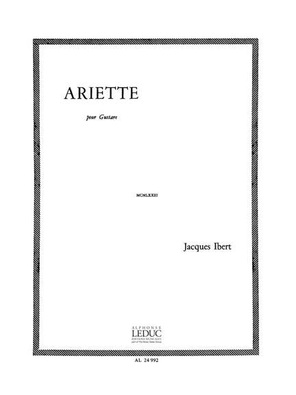 Jacques Ibert: Ariette