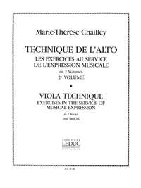 Marie-Therese Chailley: Technique de l'Alto - Viola Technique Vol.2