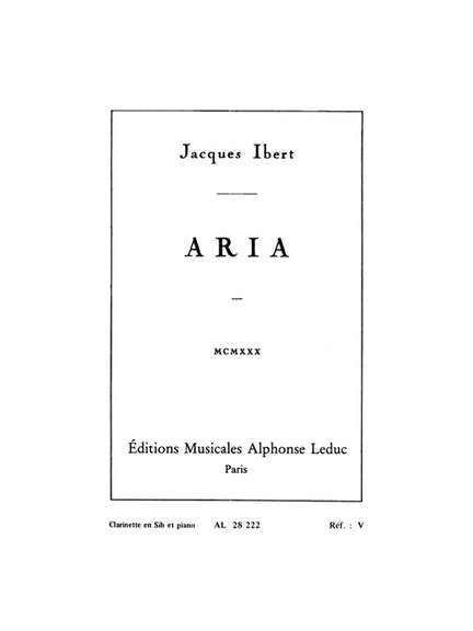 Jacques Ibert: Aria