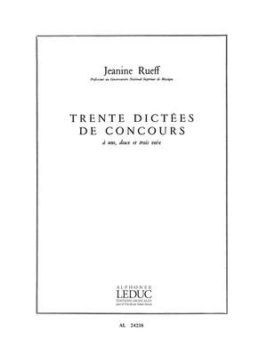 Jeanine Rueff: 30 Dictees De Concours A 1