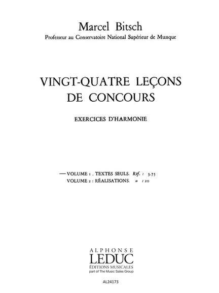 Marcel Bitsch: 24 Lecons De Concours