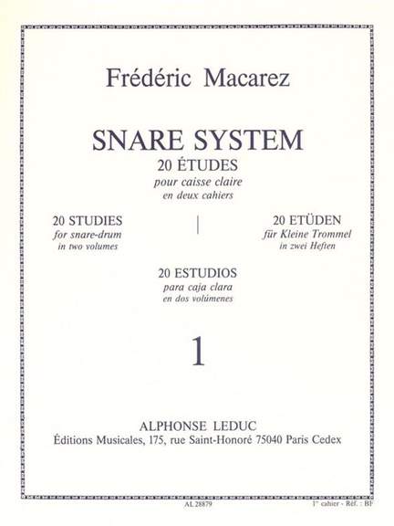 Frédéric Macarez: Snare System -20 Etudes