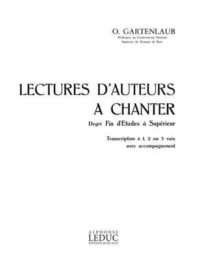 Gartenlaub: Lectures D'Auteurs A Chanter