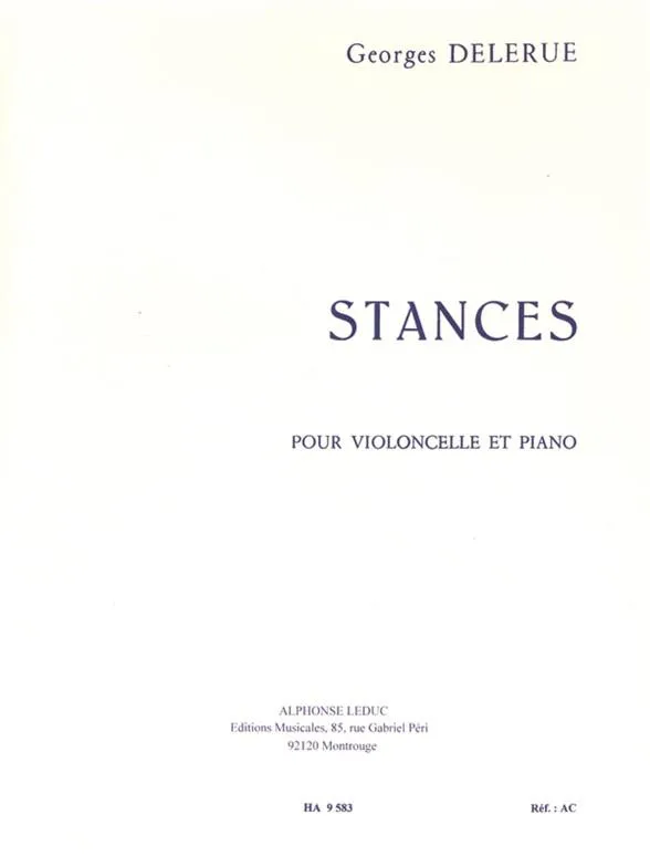 スタンス (ジョルジュ・ドルリュー)（チェロ+ピアノ）【Stances】