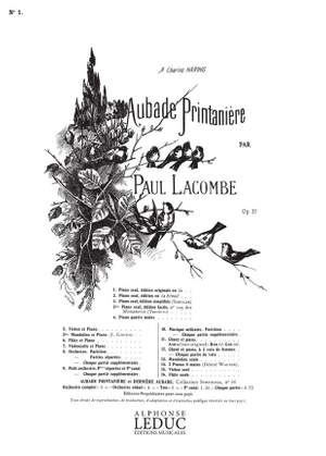 Lacombe: Aubade Printaniere Op37