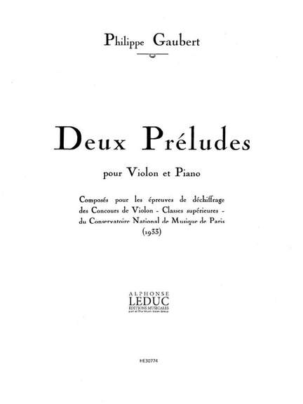 Philippe Gaubert: 2 Preludes