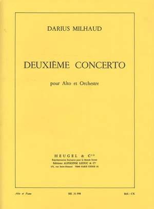 Darius Milhaud: Concerto N02 -Alto/Orch