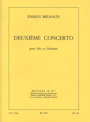 Darius Milhaud: Concerto N02 -Alto/Orch