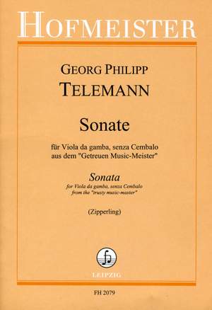 Georg Philipp Telemann: Sonate für Viola da Gamba senza Cembalo.