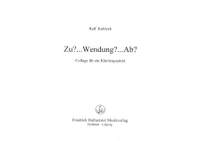 Ralf Kubicek: Zu... Wendung... Ab..