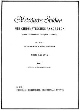 Fritz Ladewig: Melodische Studien für chromatisches Akkorden