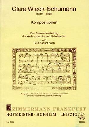 Paul August Koch: Werkverzeichnis - Clara Wieck-Schumann