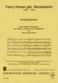 Paul August Koch: Werkverzeichnis - Fanny Hensel