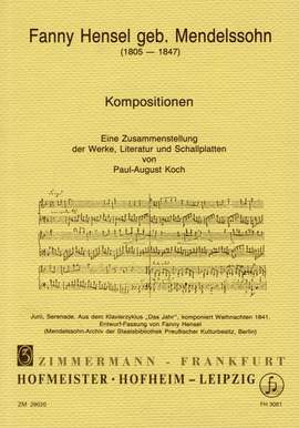 Paul August Koch: Werkverzeichnis - Fanny Hensel