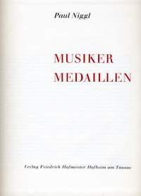 Paul Niggl: Musikermedaillen I, Ln.