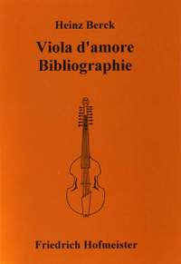 Heinz Berck: Viola d'amore. Bibliographie.