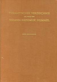 Dieter Zimmerschied: Verzeichnis der Werke J. N. Hummels. Ln.
