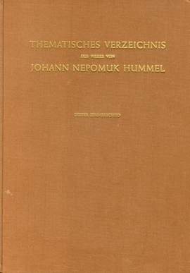 Dieter Zimmerschied: Verzeichnis der Werke J. N. Hummels. Ln.