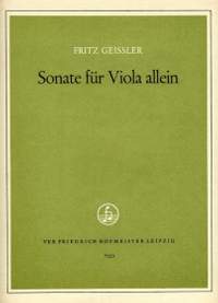 Fritz Geissler: Sonate für Viola allein