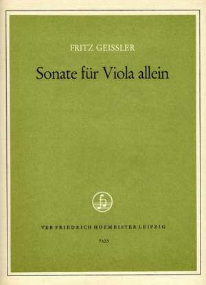 Fritz Geissler: Sonate für Viola allein